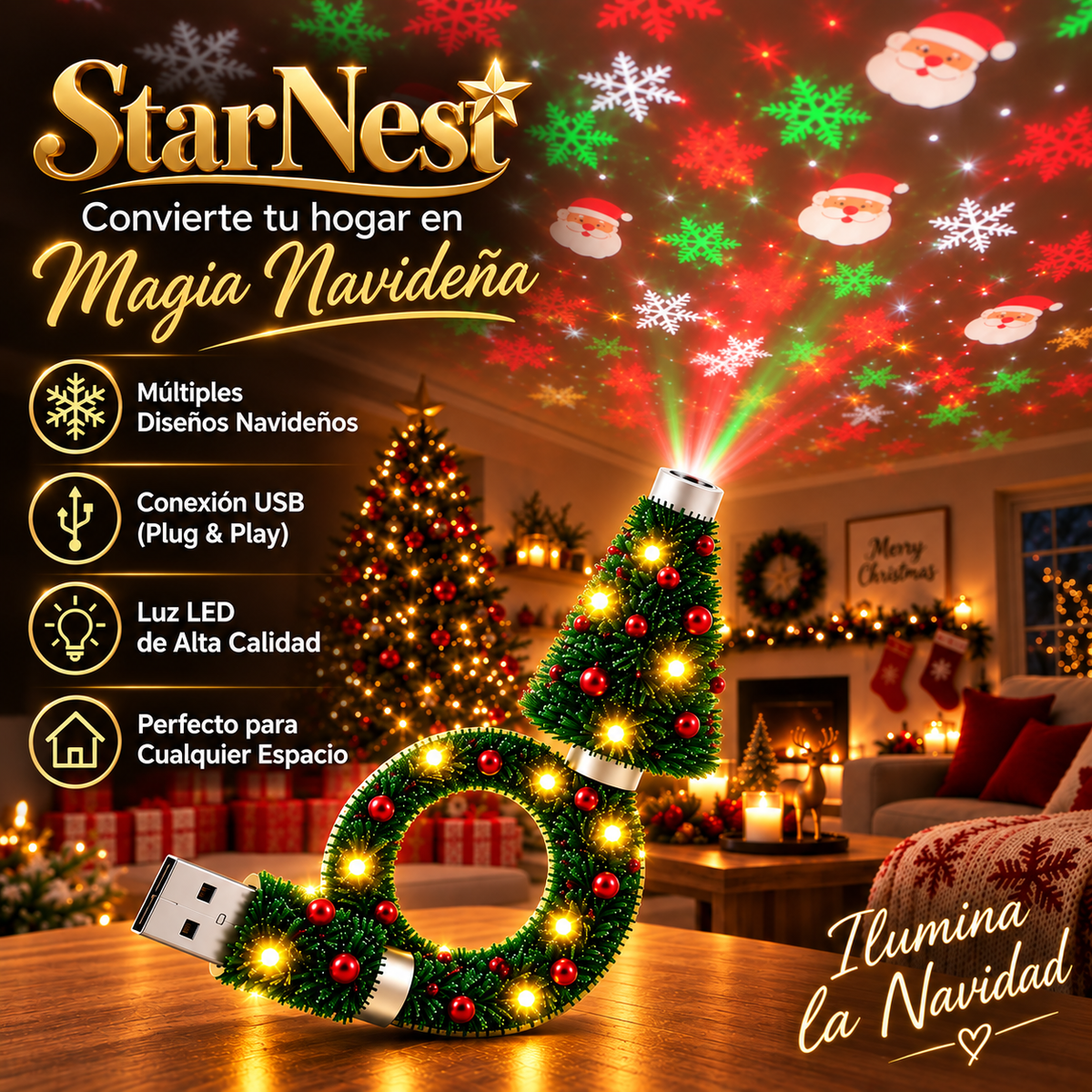 MerryGlow Christmas Tree Projector